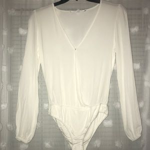 White long sleeve body suit